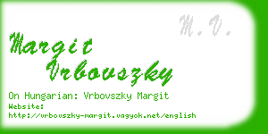 margit vrbovszky business card